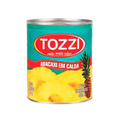 Abacaxi em Calda Tozzi - Lata com 400g