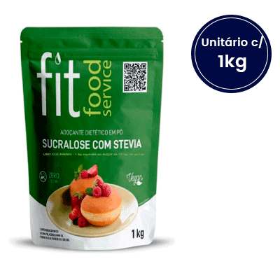 Adoçante Dietético em Pó Sucralose com Stevia Fit Food Service 1kg