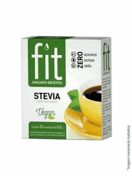 Adoçante Sachê Stevia com Sucralose FIT com 50 unidades