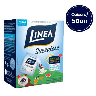 Adoçante Sucralose Sachê Linea - Caixa com 50 unidades