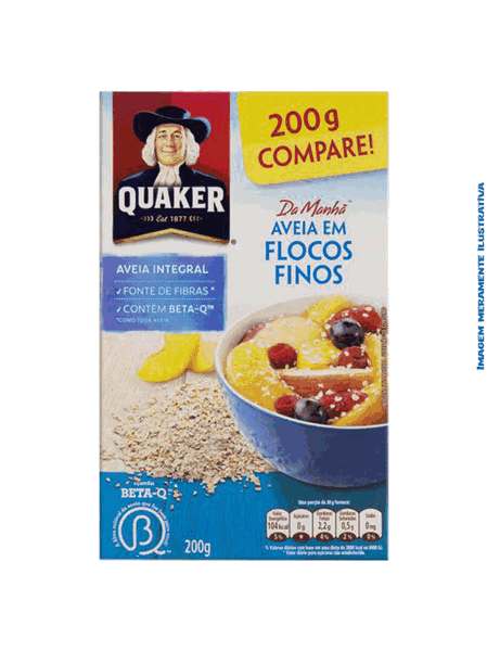 Aveia em Flocos Finos Quaker - 165g