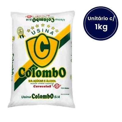 Açúcar Cristal Colombo - 1kg