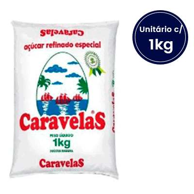 Açúcar Refinado Caravelas 1Kg