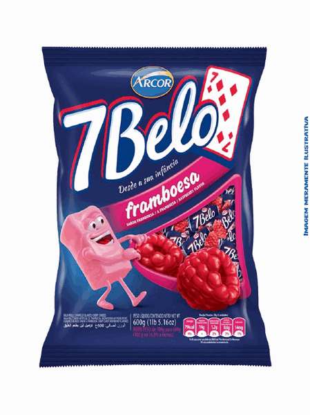 Bala 7 Belo Framboesa -500g