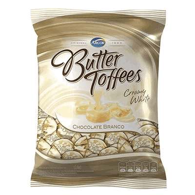 Bala Butter Toffees Chocolate Branco - 600g