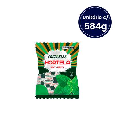 Bala dura de Hortelã Freegells - 584g