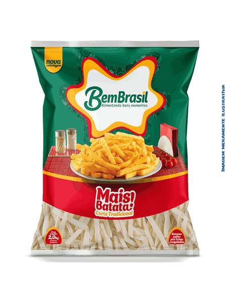 Batata Palito Congelada Bem Brasil - Pacote com 2 Kg