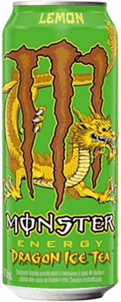 Bebida Energética Limão Drag Ice Tea Monster Lata 473ml Fardo com 6 un.