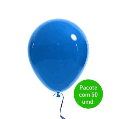 Bexiga Tradicional Azul n°9 Mac Balloon - Pacote com 50 Unidades