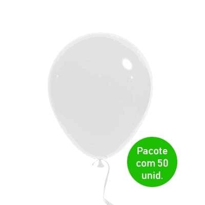 Bexiga Tradicional Branca n°9 Mac Balloon - Pct. com 50 Unidades