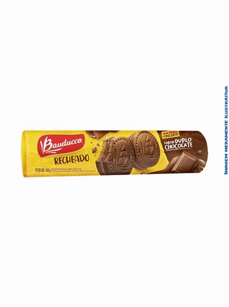 Biscoito Chocolate Recheados Bauducco - 140g