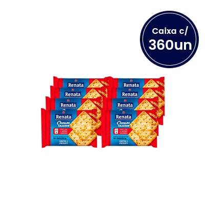 Biscoito Cream Cracker Renata Sachê 10g - Caixa com 360