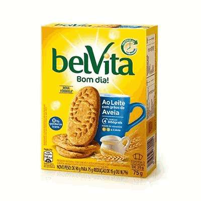 Biscoito Leite e Aveia Belvita - Caixa com 75g