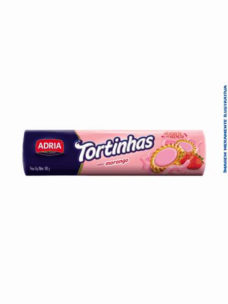 Biscoito Tortinha de Morango Adria 140g