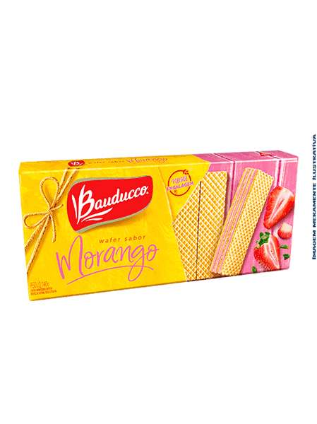 Biscoito Wafer Morango Bauducco - 140g