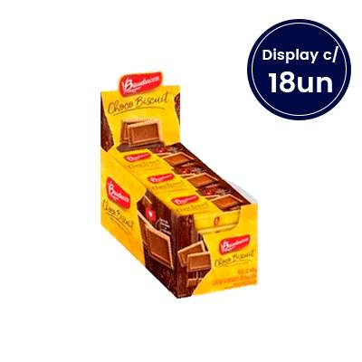 Biscoito de Chocolate ao Leite Choco Biscuit Bauducco 36g Display com 18 unidades