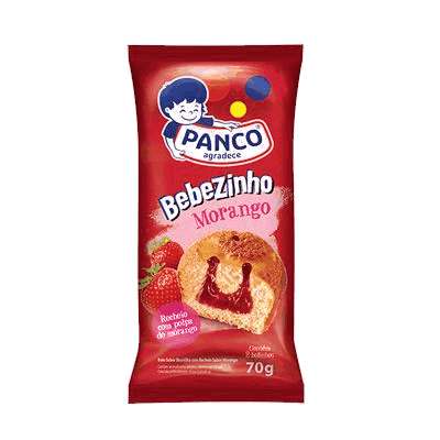 Bolinho Bebezinho Morango Panco - Pacote com 2 Unidades