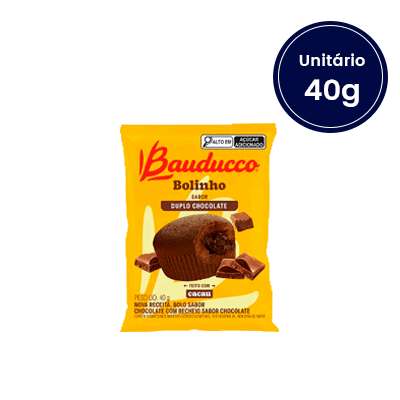 Bolinho Duplo Choco com Recheio Chocolate Bauducco 40g 1 unidade