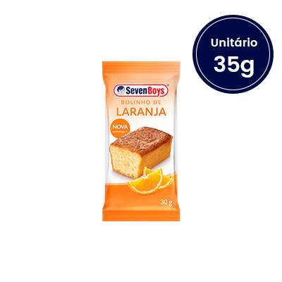 Bolinho Laranja Sem Recheio Seven Boys 35gr