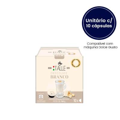 Capsula creme Chocolate Branco Italle p/ Dolce Gusto c/10 un