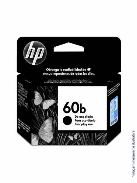 Cartucho HP 60b Preto Everyday 4,5ml