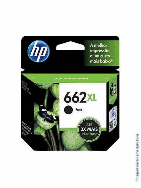 Cartucho HP 662XL Preto Original