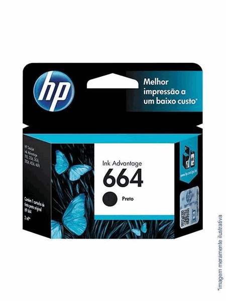 Cartucho HP 664 Preto Original