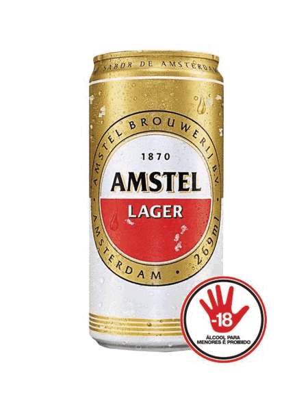 Cerveja Amstel Lager Puro Malte 269ml