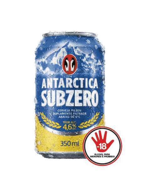 Cerveja Pilsen Antarctica Subzero Lata 350ml