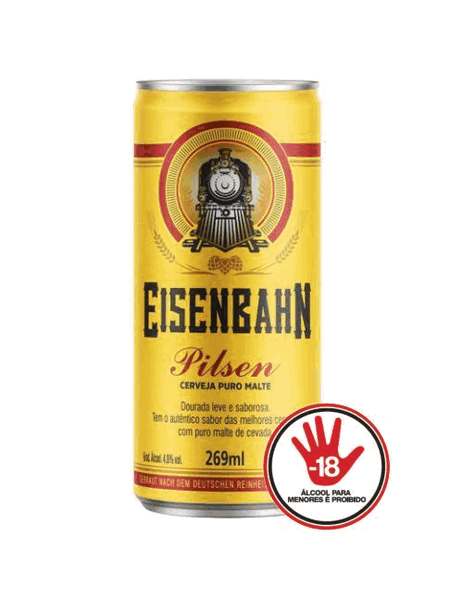 Cerveja Pilsen Puro Malte Eisenbahn Lata 269ml