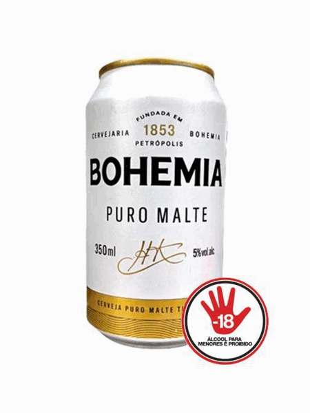 Cerveja Puro Malte Bohemia Lata 350ml