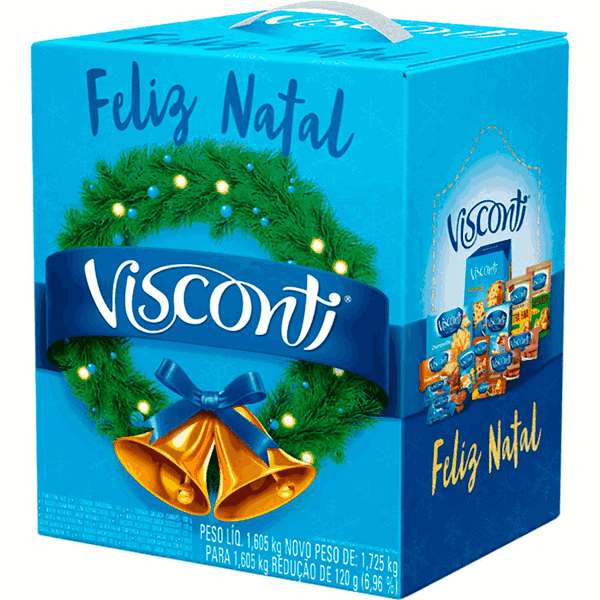 Cesta de Natal Pequena Visconti - 11 itens