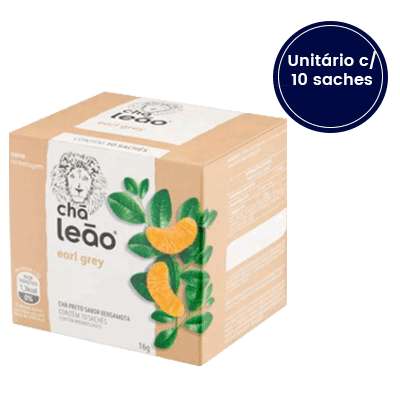 Chá Earl Grey Leão com 10 Saches