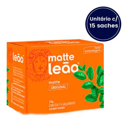 Chá Matte Natural Leão com 15 Saches