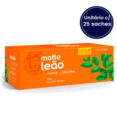 Chá Matte Natural Leão com 25 Saquinhos