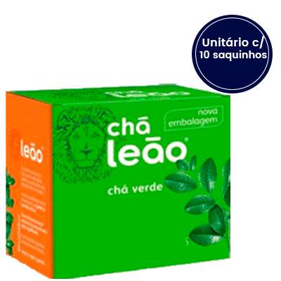 Chá Verde Leão com 10 Saquinhos