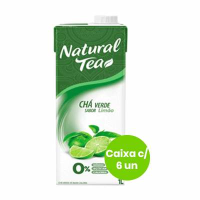 Chá Verde com Limão Natural Tea 1L - Caixa com 6 Unidades