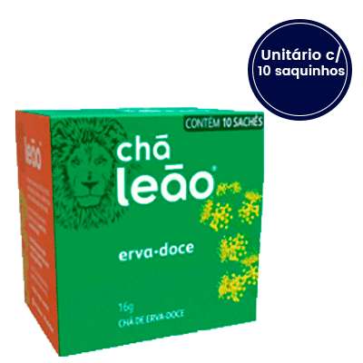 Chá de Erva Doce Leão com 10 Saquinhos