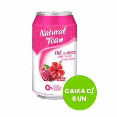 Chá de Hibisco com Roma e Gojiberry Natural Tea Lata 335ml