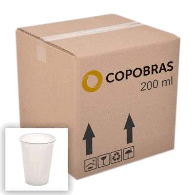 Copo Descartável 200ml Copobras - Caixa com 2500 Unidades