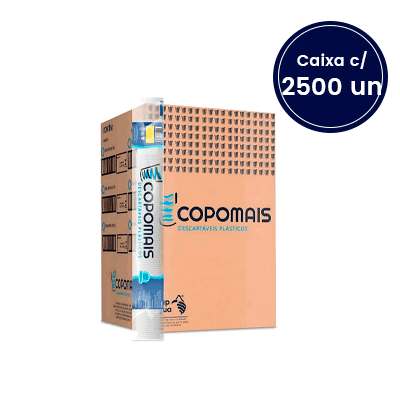 Copo Descartável Branco Copomais 180ml Caixa com 2500 Unidades