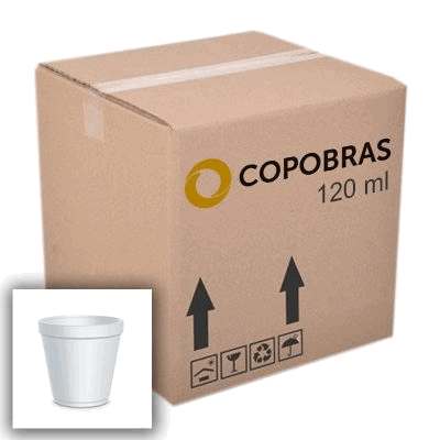 Copo Térmico Isopor 120ml Copobras - Caixa com 1000 Unidades