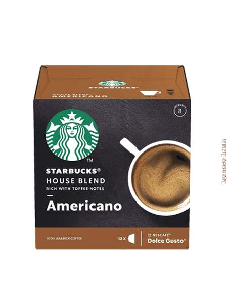 Cápsulas Starbucks Dolce Gusto House Blend Amer - Cx 12 Cápsulas