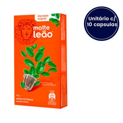 Cápsulas de Chá Mate Leão c/ 10 Un. - compatíveis Nespresso