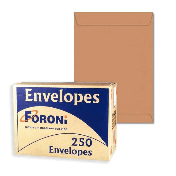 Envelope Kraft Foroni 200mm x 280mm - 250 unidades