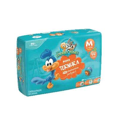 Fralda Infantil Tamanho M Looney Tunes - Pacote com 44 Unidades