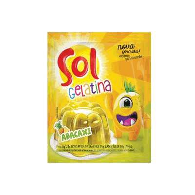 Gelatina Sol Sabor Abacaxi 25g