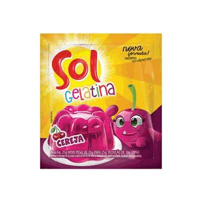 Gelatina Sol Sabor Cereja 25g