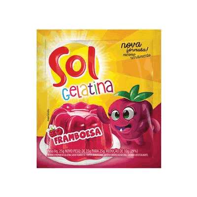 Gelatina Sol Sabor Framboesa 25g