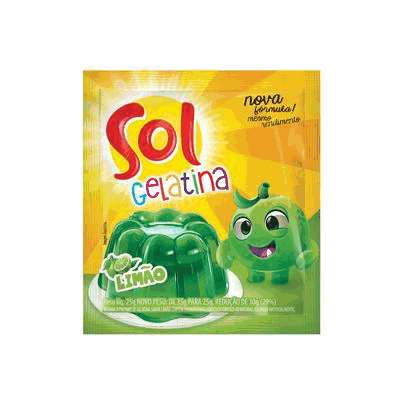 Gelatina Sol Sabor Limão 25g